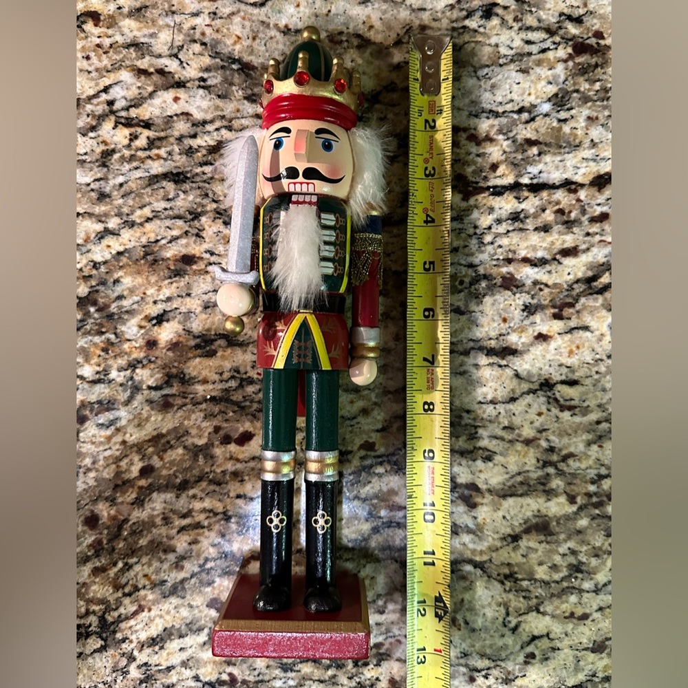 Wooden Nutcracker Decorative Christmas￼ Swordsman 13” New #5062998547